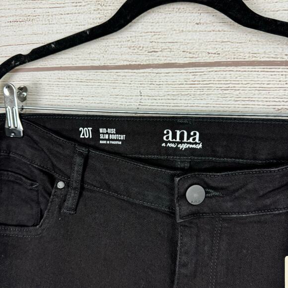 A New Approach Plus Size Black Mid Rise Slim Bootcut Jeans Size 20 TALL - Picture 3 of 8
